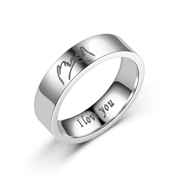 love you hand in hand couple ring