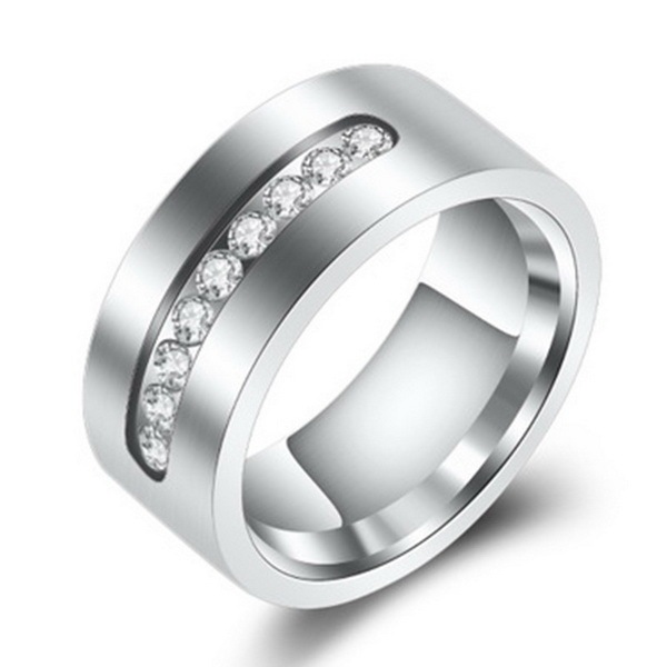 Women's Cubic Zirconia Men's Diamond Couple Ring