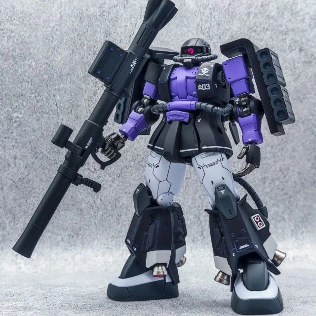 Kit Modèle Gundam HGUC 1/144 Zaku I - Maquette à Construire, Couleur Noire