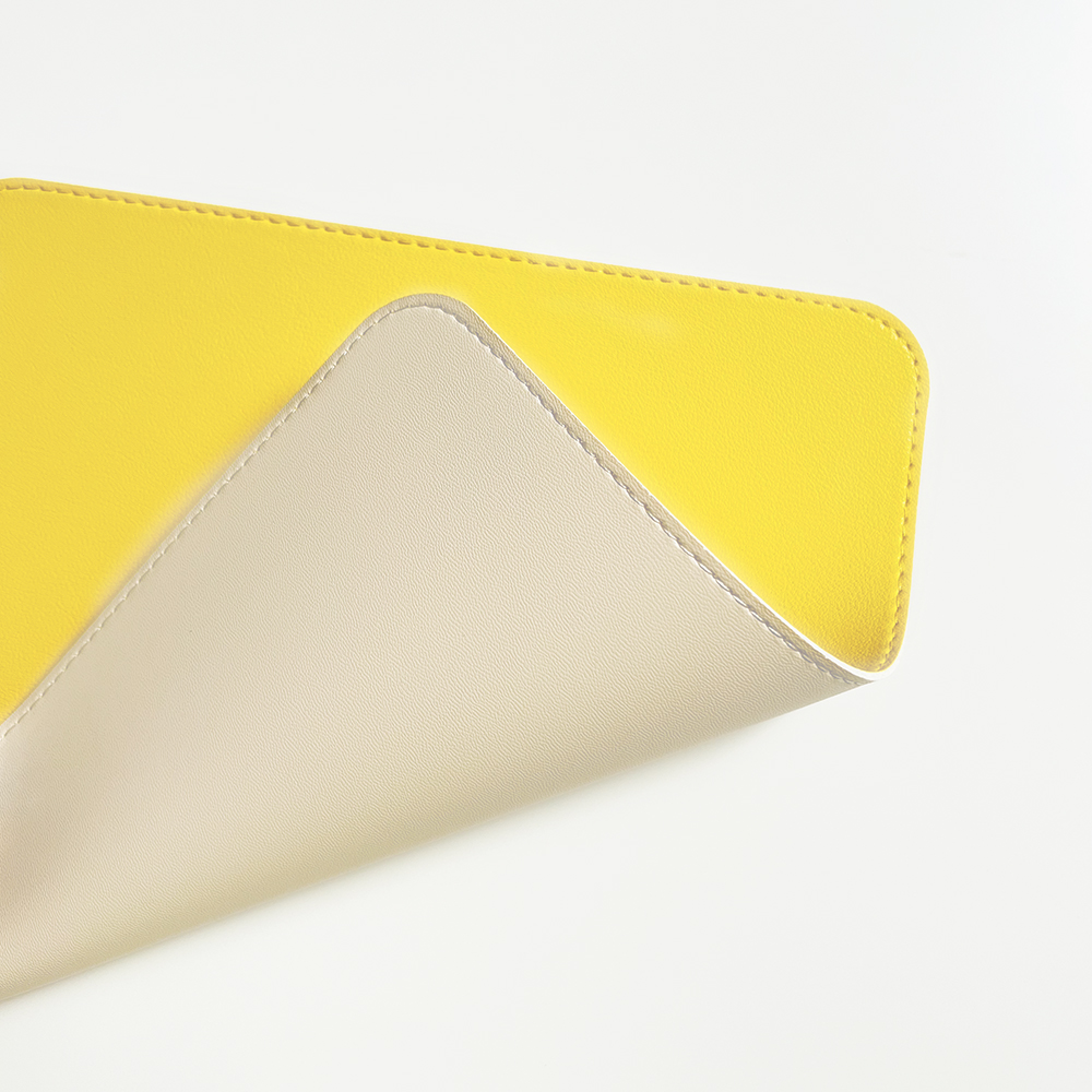 EGRETマウスパッド イエロー＆ベージュ 両面 リバーシブル