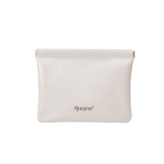 ばね口レザー風マウス収納ポーチ　2素材7色