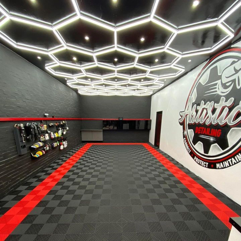 作業灯車庫六角形LEDランプ