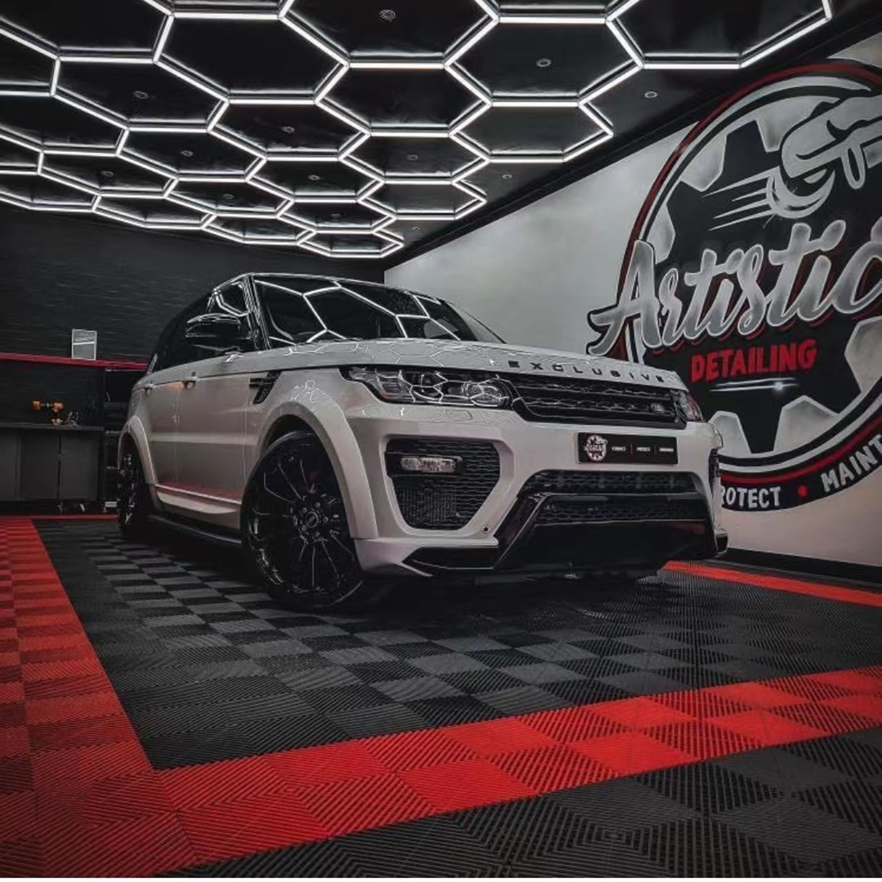 ガレージフロアタイルの注文と測定