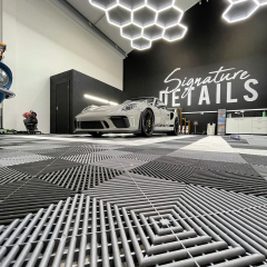 Plastic Interlocking Garage Floor Tiles Removable/Flexiable PP PVC Interlocking Flooring Mats for Car Washing