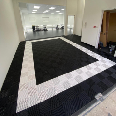 Plastic Interlocking Garage Floor Tiles Removable/Flexiable PP PVC Interlocking Flooring Mats for Car Washing