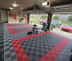 Free Flow Plastic Detailing Drainage PVC Flooring Interlocking Rubber Garage Floor Tiles