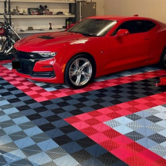 PP garage floor tile in interlocking plastic grid floor tiles interlocking plastic flooring pvc garage tiles