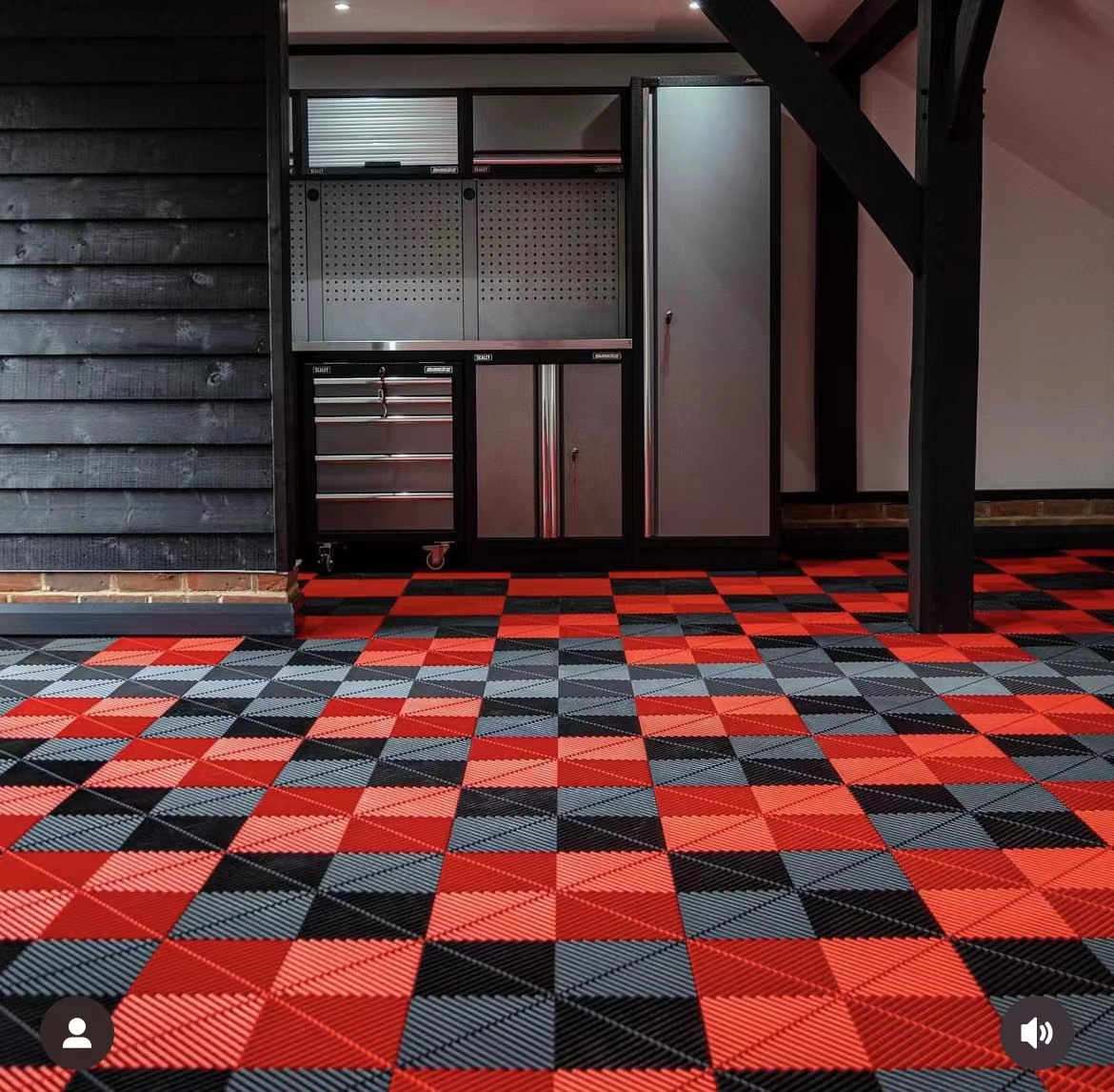 PP garage floor tile in interlocking plastic grid floor tiles interlocking plastic flooring pvc garage tiles