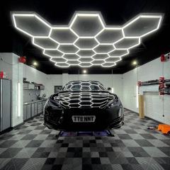 2023 Best Quality Led Hexagon Honeycomb Detailing Lights Garage Light Hexagon LED Detailing Light For Garage Workshop