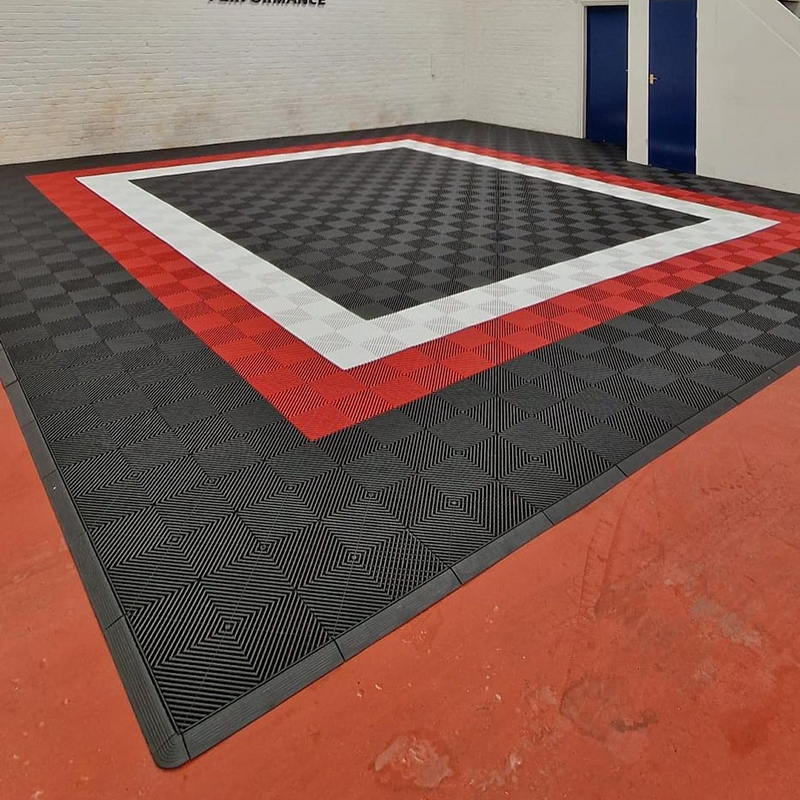 Free Design Customization Garage Floor Tiles Rigid Ribbed Waterproof Car Wash Floor