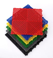 Custom logo heavy duty rubber floor tiles for workshops garage modular flooring