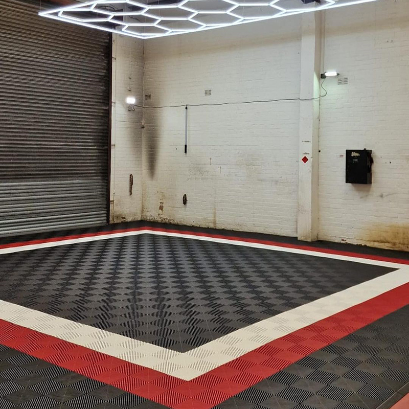 Free Design Customization Garage Floor Tiles Rigid Ribbed Waterproof Car Wash Floor