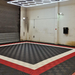 Free Design Customization Garage Floor Tiles Rigid Ribbed Waterproof Car Wash Floor