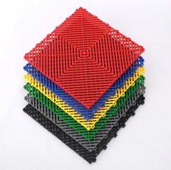 Free Design Customization Garage Floor Tiles Rigid Ribbed Waterproof Car Wash Floor