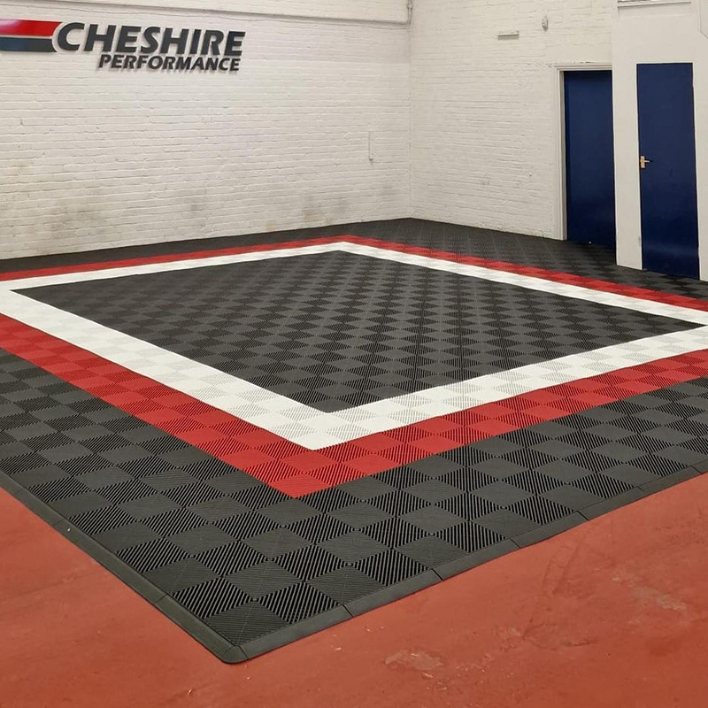 Free Design Customization Garage Floor Tiles Rigid Ribbed Waterproof Car Wash Floor