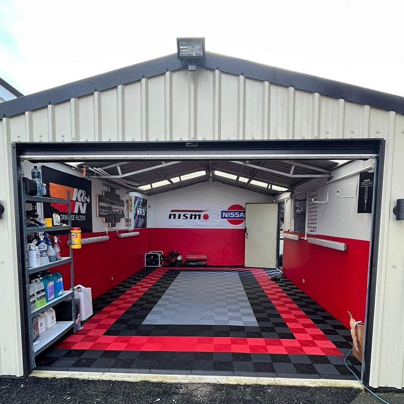 Free Design Customization Garage Floor Tiles Rigid Ribbed Waterproof Car Wash Floor