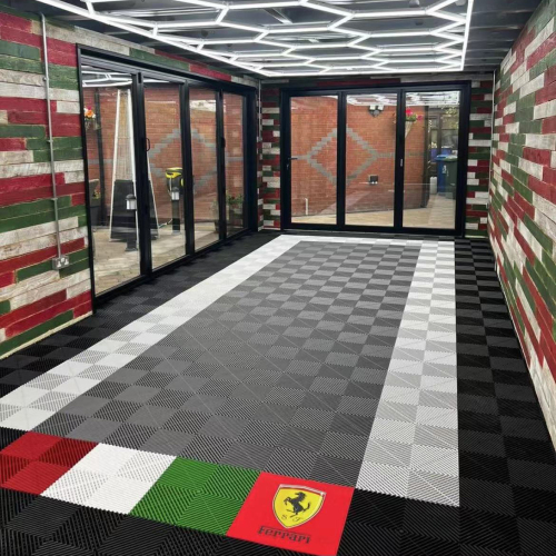 anti slip plastic garage flooring tiles interlocking for detailing shop