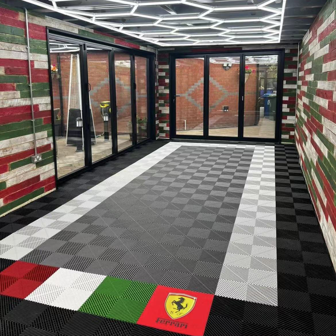 Factory Wholesale Car Wash Plastic Floor Interlocking Plastic Floor Tiles For Car Detailing