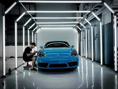 Custom Designed 4m Wide Under Car Garage Led Tunnel Light For 1 Cars Led Detailing Light Tunnel LED