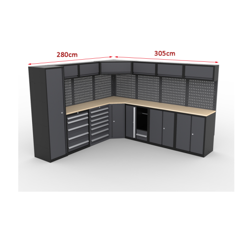 Heavy-Duty Auto-Repair Workbench Multi-Functional Tool Cabinet Group Customizable OEM Garage Modular Workbench