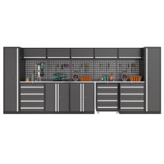 Large Steel Combination Workbench with Removable Feature Tool Cabinet for Home or Workshop Garage Use
