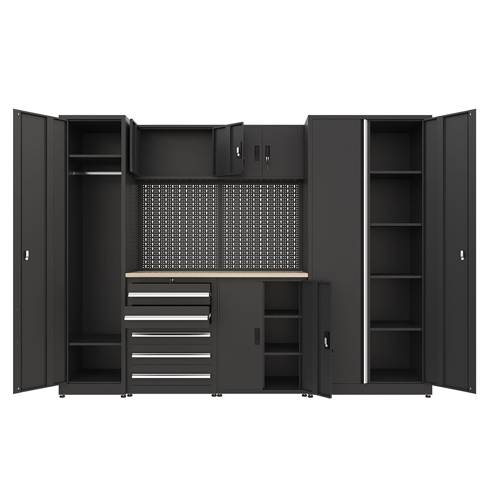 Large Steel Combination Workbench with Removable Feature Tool Cabinet for Home or Workshop Garage Use