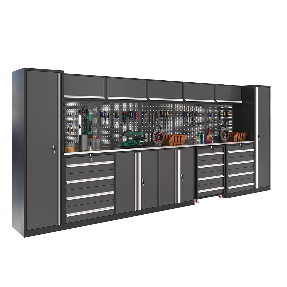 Large Steel Combination Workbench with Removable Feature Tool Cabinet for Home or Workshop Garage Use
