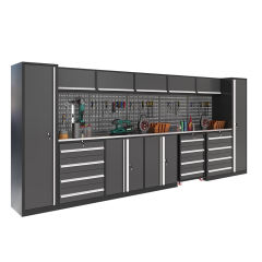 Large Steel Combination Workbench with Removable Feature Tool Cabinet for Home or Workshop Garage Use