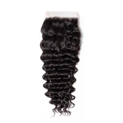 Brazilian hair deep wave Lace closure
