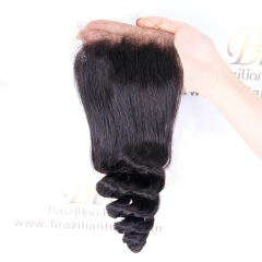 Brazilian hair  loose wave Lace closure