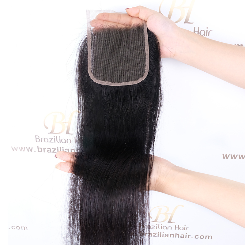 Brazilian hair silky straight Lace closure