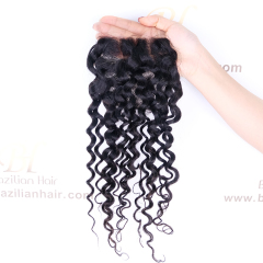 Brazilian hair italian curly Lace closure