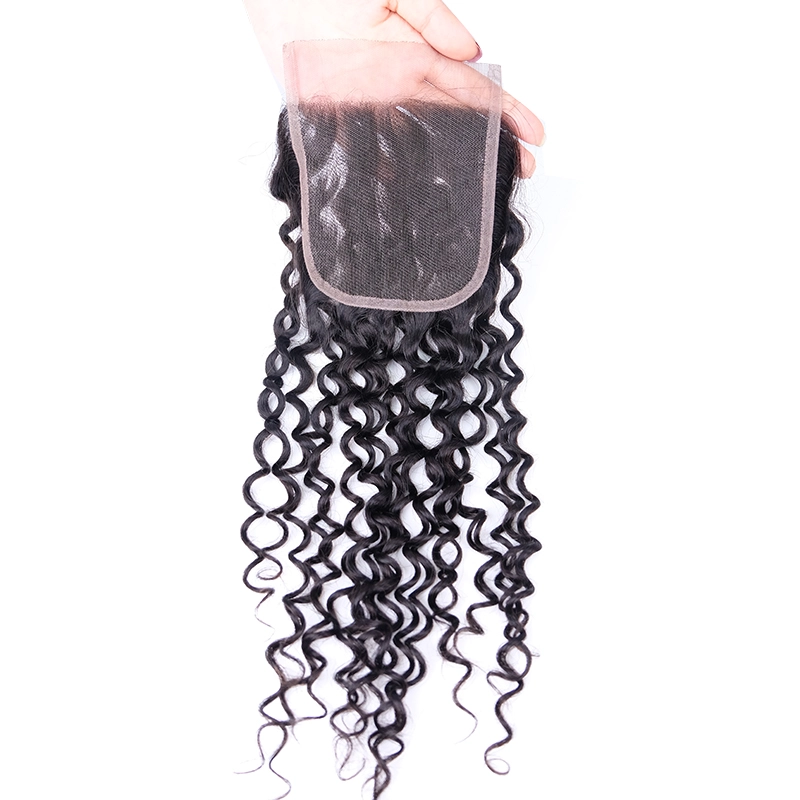 Brazilian hair curly lace closure