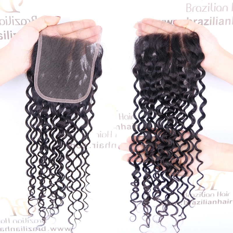 Brazilian hair curly lace closure