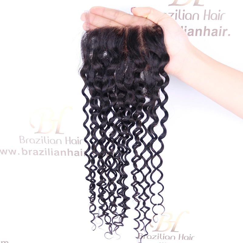 Brazilian hair curly lace closure