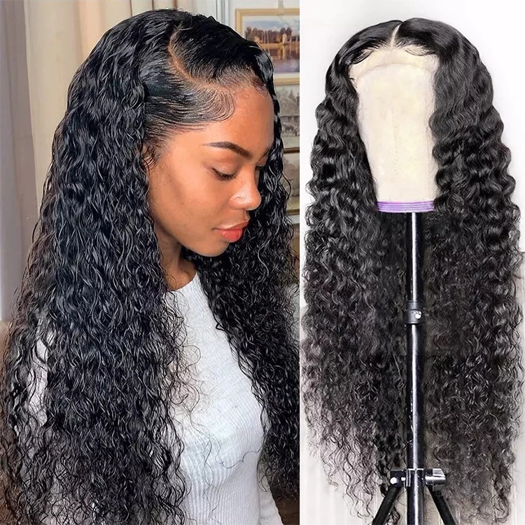 Brazilian Hair Company Custom Transparent 4x4 5x5 6x6 Lace Closure Wig 180% 200% Density Human Raw Hair Wig