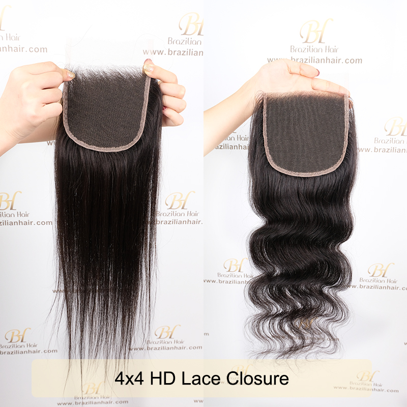 Brazilian Hair Vendor 4x4 5x5 6x6 HD Lace Closure and 13x4 13x6 HD Lace Frontal