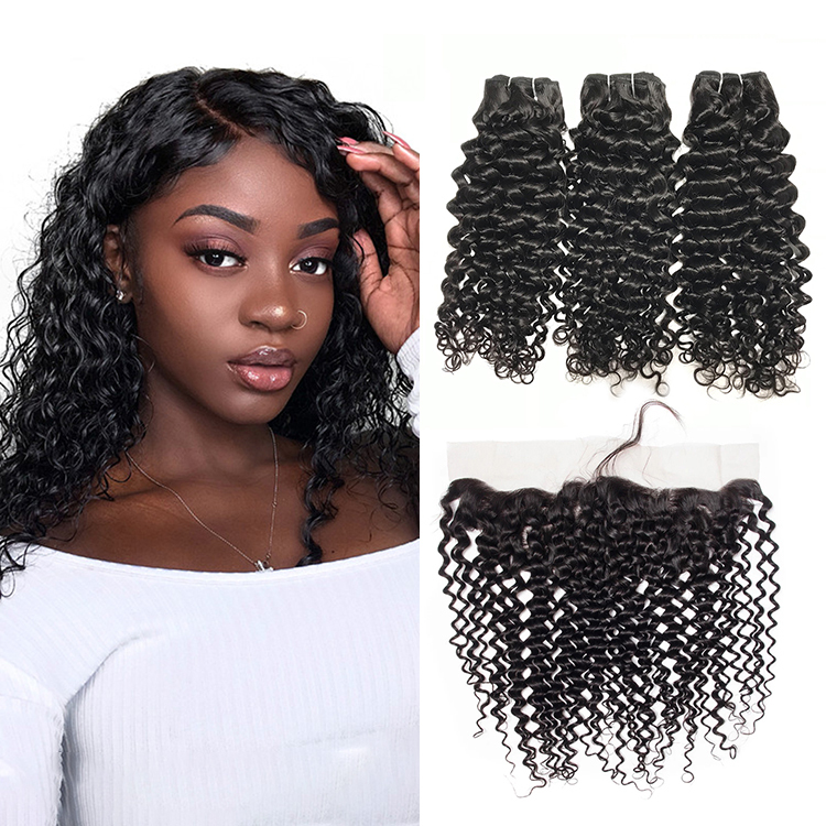Wholesale 11A Grade Italian Curly Hair 3 Bundles With 4x4 Lace Closure Cheap Brazilian Hair