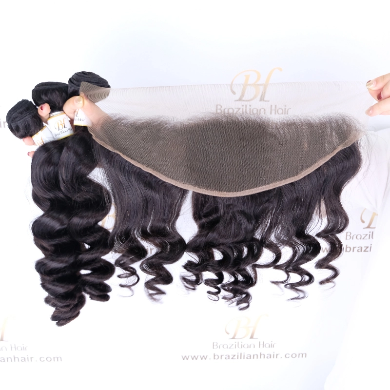 Brazilianhair Loose Wave 3 Hair Bundles Deals With 4x4 Lace Closure 100% Human Hair