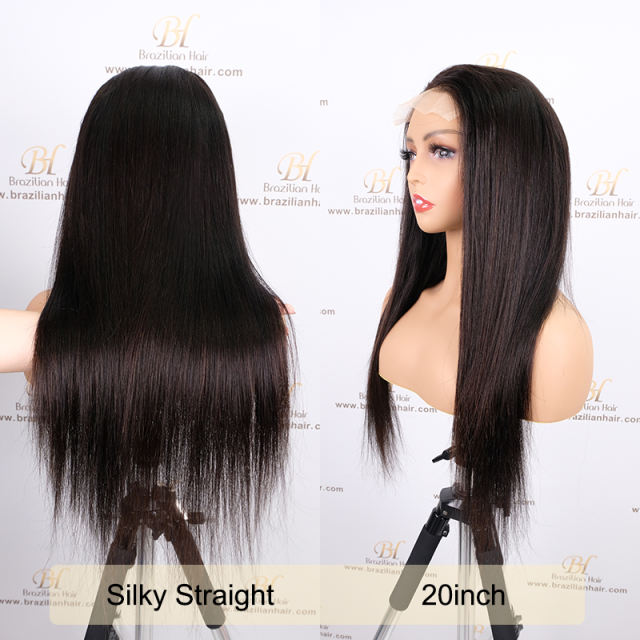 Brazilian Hair Company Custom Transparent 4x4 5x5 6x6 Lace Closure Wig 180% 200% Density Human Raw Hair Wig