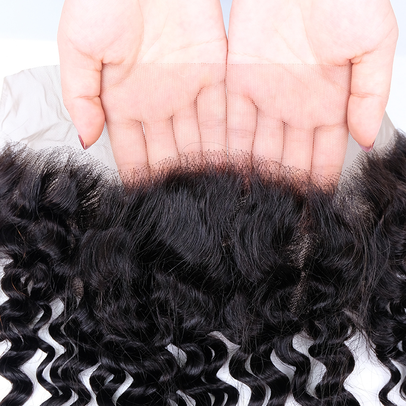 Brazilian hair Italian curly lace frontal