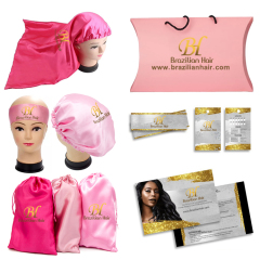 Customized satin hair bag satin hair band satin hair bonnet