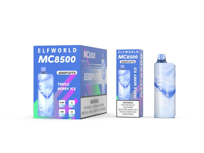 ELFWORLD MC8500 RECHARGEABLE DISPOSABLE VAPE POD DEVICE WHOLESALE (8500 PUFFS)