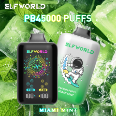 ELFWORLD PB45000 ICE CONTROAL NIC CONTROL VAPE DEVICE WITH BATTERY AND LIQUID DISPLAY WHOLESALE (45000 PUFFS)