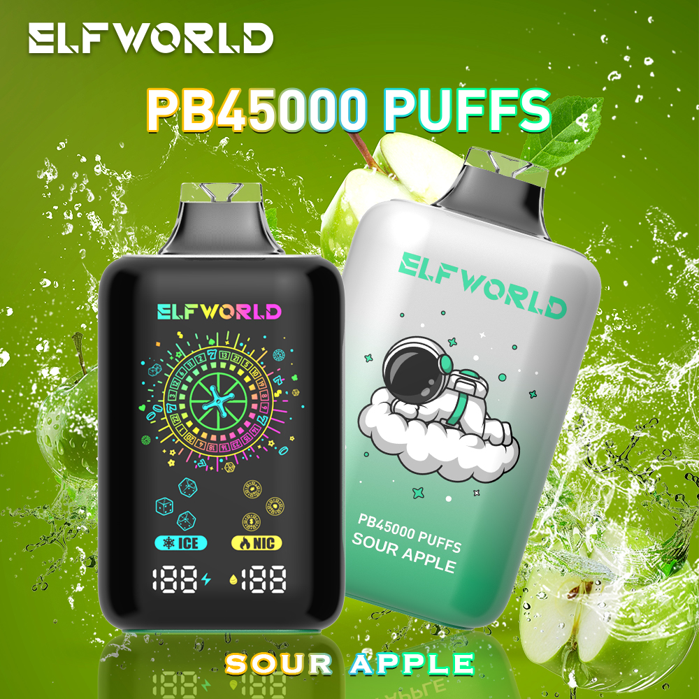 ELFWORLD PB45000 ICE CONTROAL NIC CONTROL VAPE DEVICE WITH BATTERY AND LIQUID DISPLAY WHOLESALE (45000 PUFFS)