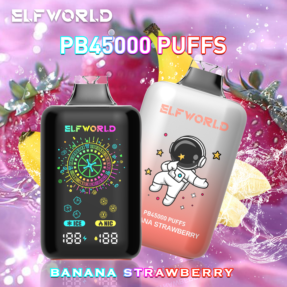ELFWORLD PB45000 ICE CONTROAL NIC CONTROL VAPE DEVICE WITH BATTERY AND LIQUID DISPLAY WHOLESALE (45000 PUFFS)