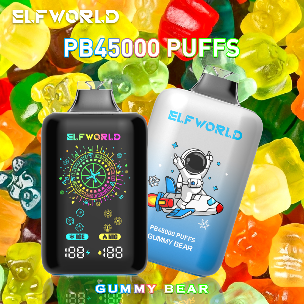 ELFWORLD PB45000 ICE CONTROAL NIC CONTROL VAPE DEVICE WITH BATTERY AND LIQUID DISPLAY WHOLESALE (45000 PUFFS)