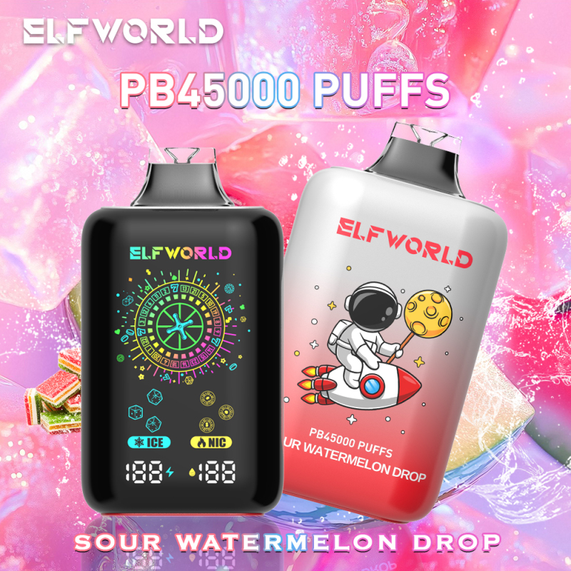 ELFWORLD PB45000 ICE CONTROAL NIC CONTROL VAPE DEVICE WITH BATTERY AND LIQUID DISPLAY WHOLESALE (45000 PUFFS)