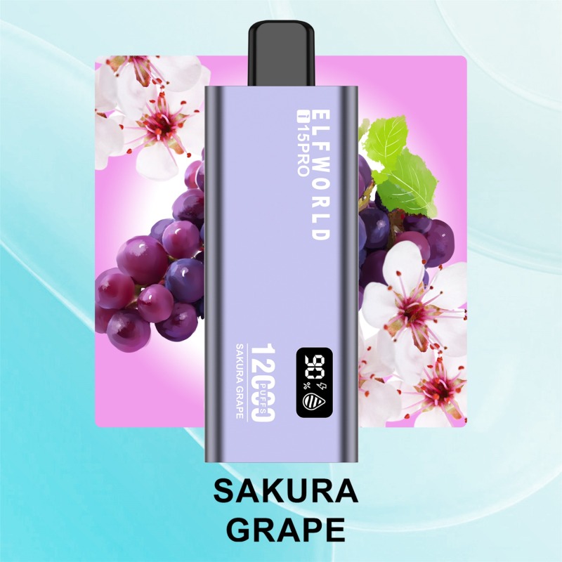 ELFWORLD I15 PRO 12000 RECHARGEABLE DISPOSABLE VAPE POD DEVICE WITH BATTERY AND LIQUID DISPLAY WHOLESALE (12000 PUFFS)