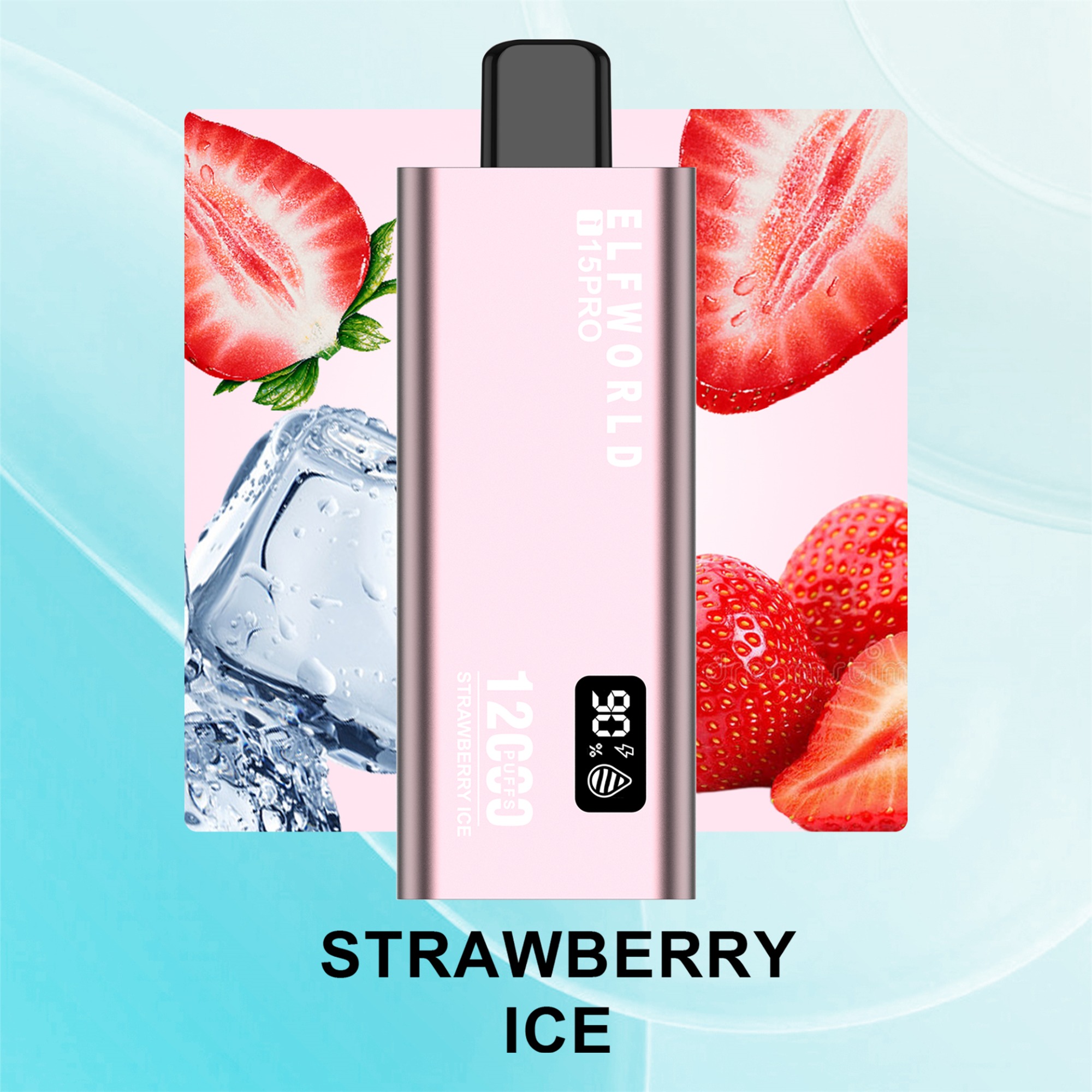ELFWORLD I15 PRO 12000 RECHARGEABLE DISPOSABLE VAPE POD DEVICE WITH BATTERY AND LIQUID DISPLAY WHOLESALE (12000 PUFFS)